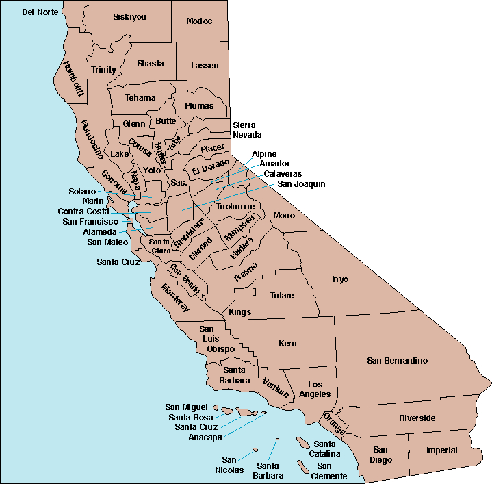 The Counties in California